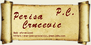 Periša Crnčević vizit kartica